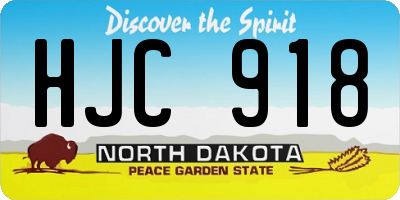 ND license plate HJC918