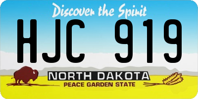 ND license plate HJC919