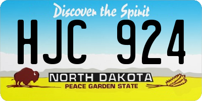 ND license plate HJC924