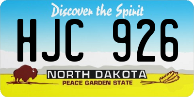 ND license plate HJC926