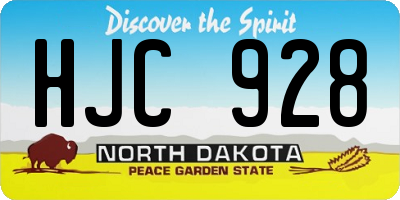 ND license plate HJC928