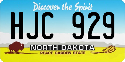 ND license plate HJC929