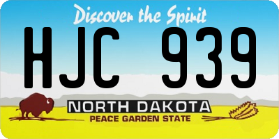 ND license plate HJC939