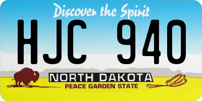 ND license plate HJC940