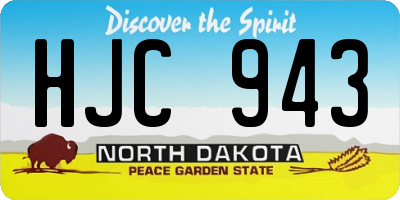 ND license plate HJC943