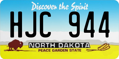 ND license plate HJC944