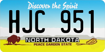 ND license plate HJC951