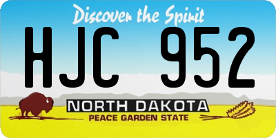 ND license plate HJC952