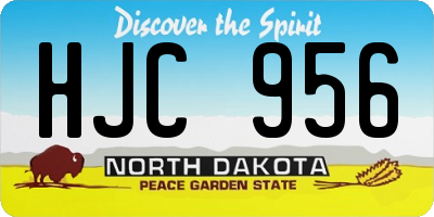 ND license plate HJC956