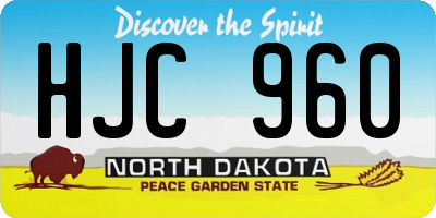 ND license plate HJC960