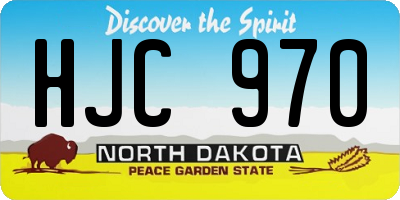 ND license plate HJC970