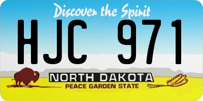 ND license plate HJC971