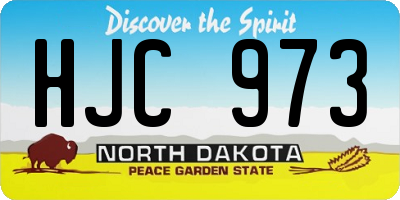 ND license plate HJC973