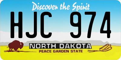 ND license plate HJC974