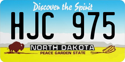 ND license plate HJC975