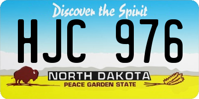 ND license plate HJC976