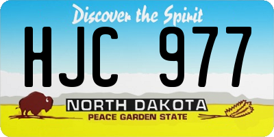 ND license plate HJC977