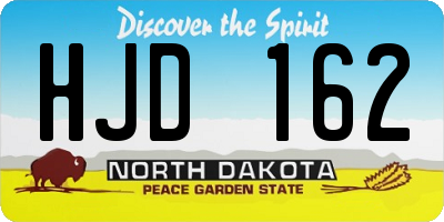ND license plate HJD162