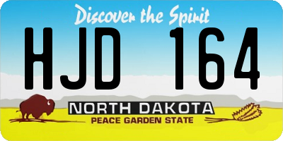 ND license plate HJD164
