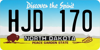 ND license plate HJD170