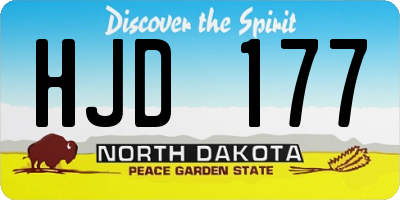 ND license plate HJD177