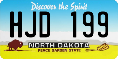 ND license plate HJD199