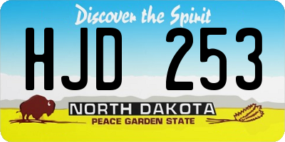 ND license plate HJD253