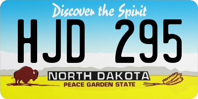 ND license plate HJD295