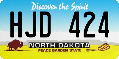ND license plate HJD424