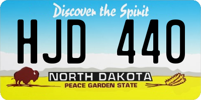 ND license plate HJD440