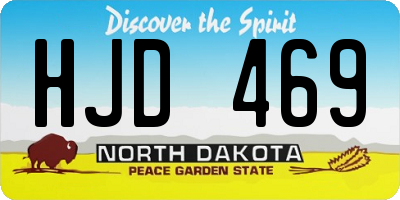 ND license plate HJD469