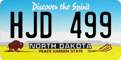 ND license plate HJD499