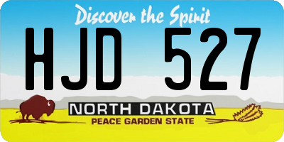 ND license plate HJD527