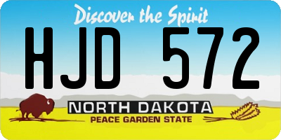 ND license plate HJD572