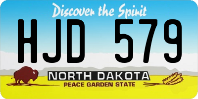 ND license plate HJD579