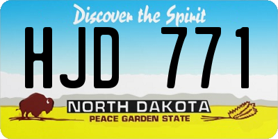 ND license plate HJD771