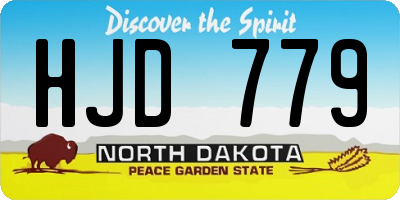 ND license plate HJD779
