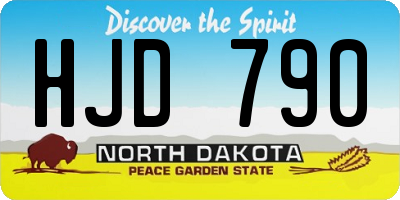 ND license plate HJD790