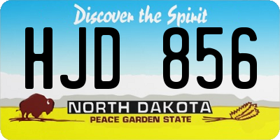 ND license plate HJD856