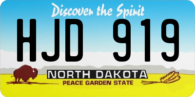 ND license plate HJD919