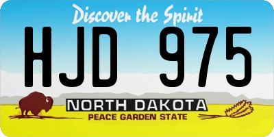 ND license plate HJD975