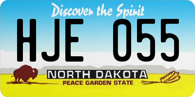 ND license plate HJE055