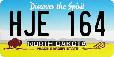 ND license plate HJE164