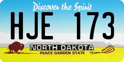 ND license plate HJE173