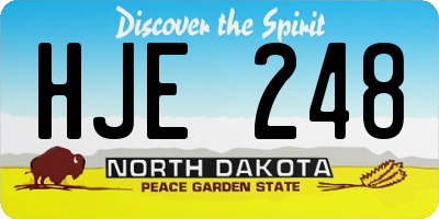 ND license plate HJE248