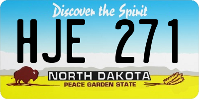 ND license plate HJE271