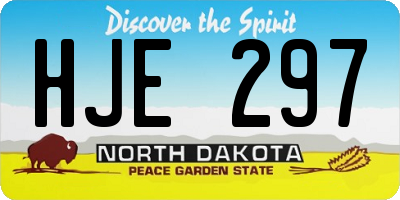 ND license plate HJE297