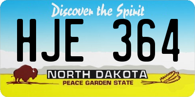 ND license plate HJE364