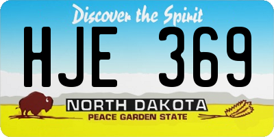 ND license plate HJE369