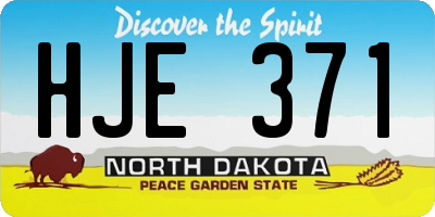 ND license plate HJE371